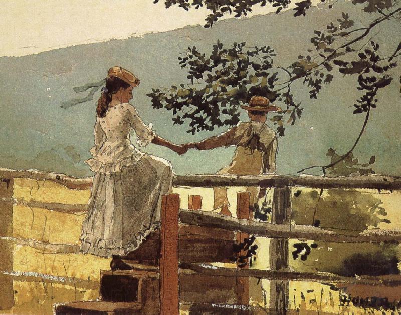 Winslow Homer On the ladder France oil painting art